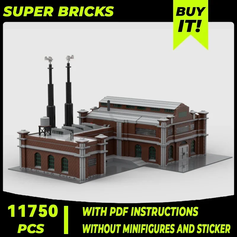 Modern Buildings Model Moc Building Bricks Industrial Factory Technology Modular Blocks Gifts Christmas Toys DIY Sets Assembly