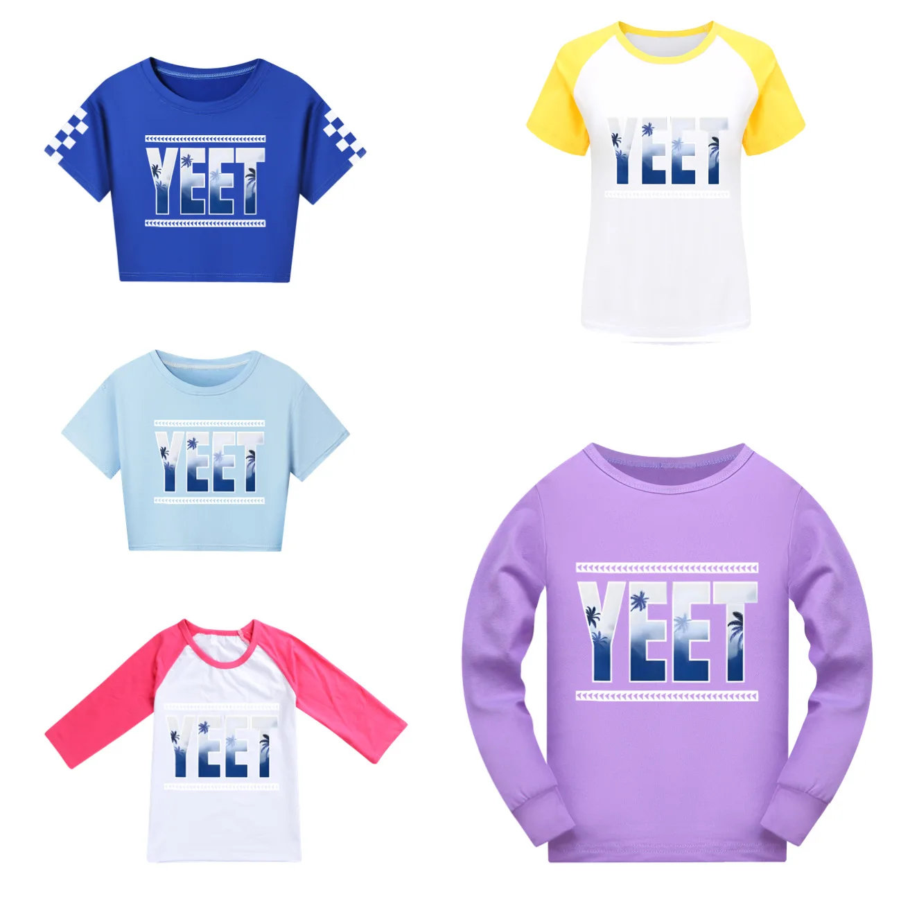 Cartoon T Shirt Kids yeet T-shirt Toddler Girls Short Sleeve Tops Boys Clothes Children Causal Tees4419