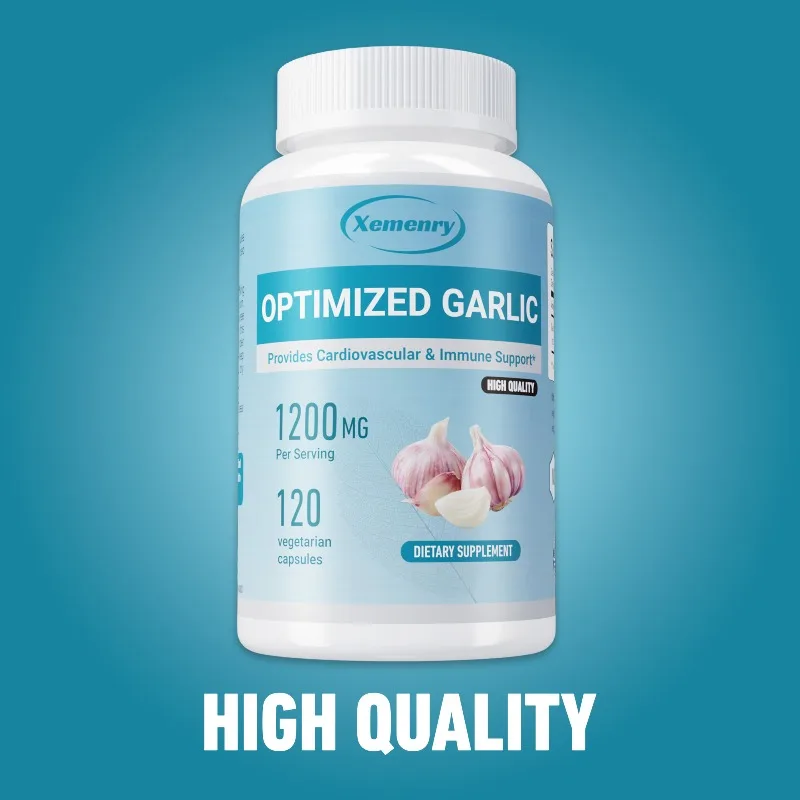 Optimized Garlic - Powerful Antioxidant, Support Heart & Cardiovascular Health,Balance Cholesterol Levels,Boost Immunity,Non-GMO