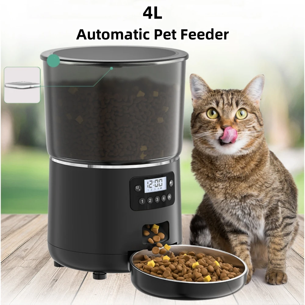 

4L Automatic Pet Feeder TuYa Smart WiFi Camera APP Cat Food Dispenser Video Voice Feeder For Cats Dog Dry Food Bowl Pet Supplies