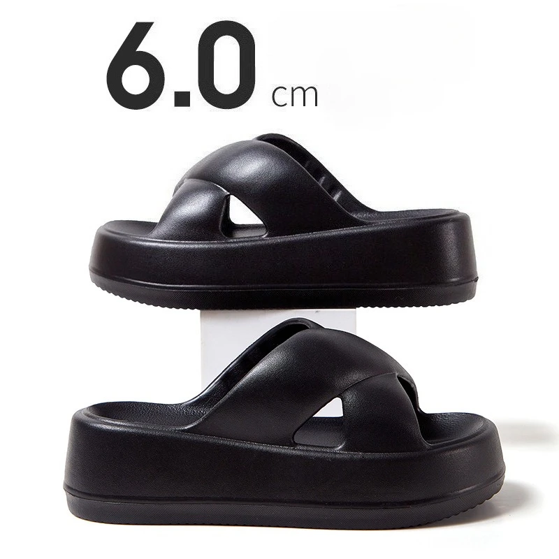 

Женские тапочки-облака на толстой платформе, домашние шлепанцы из ЭВА на мягкой подошве, женские сандалии, лето 202, нескользящие пляжные шлепанцы