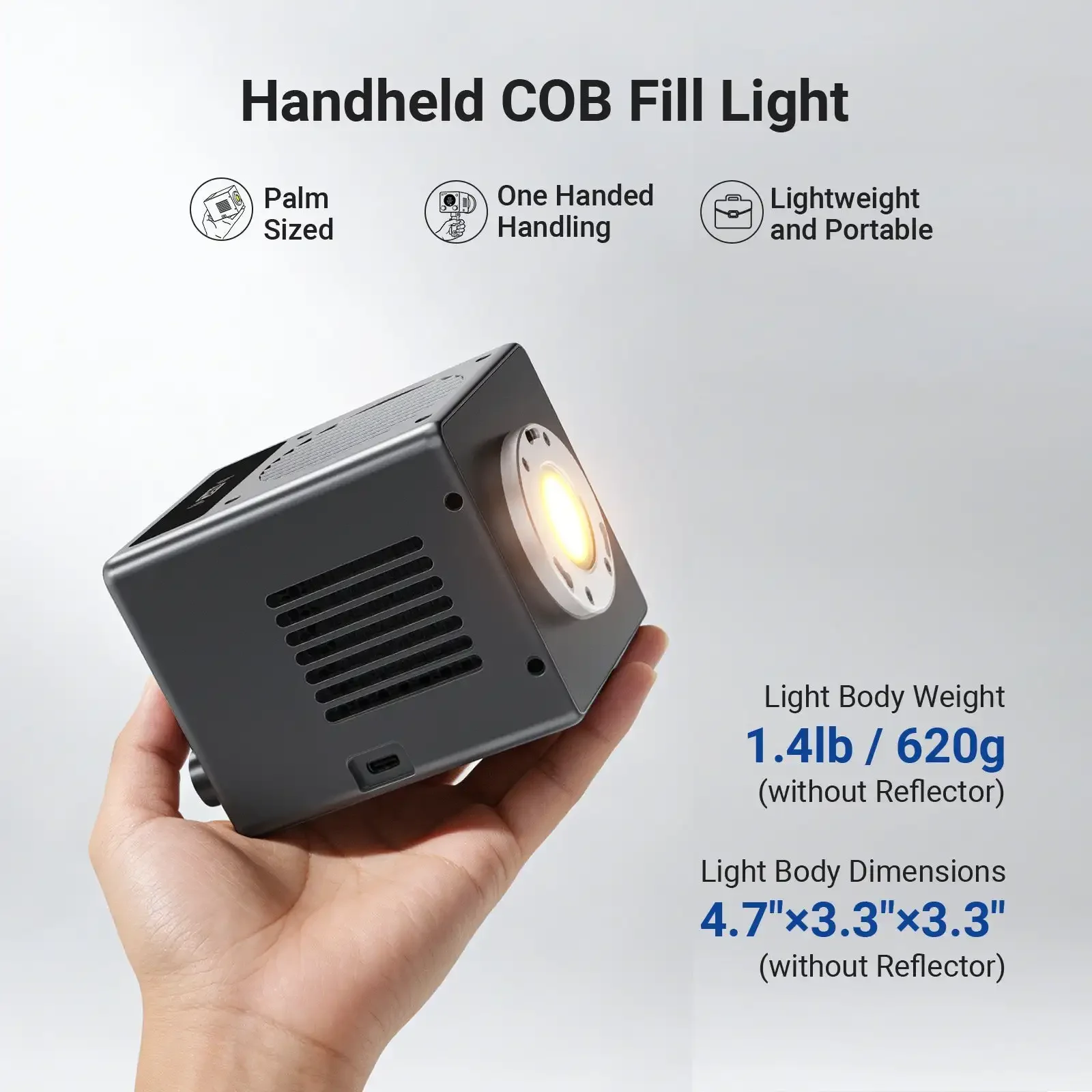 NEEWER HB60B 60W LED Video Light 2700-6500K Live Professional Fill Light Photography Light for Studio Softbox Lighting Recording