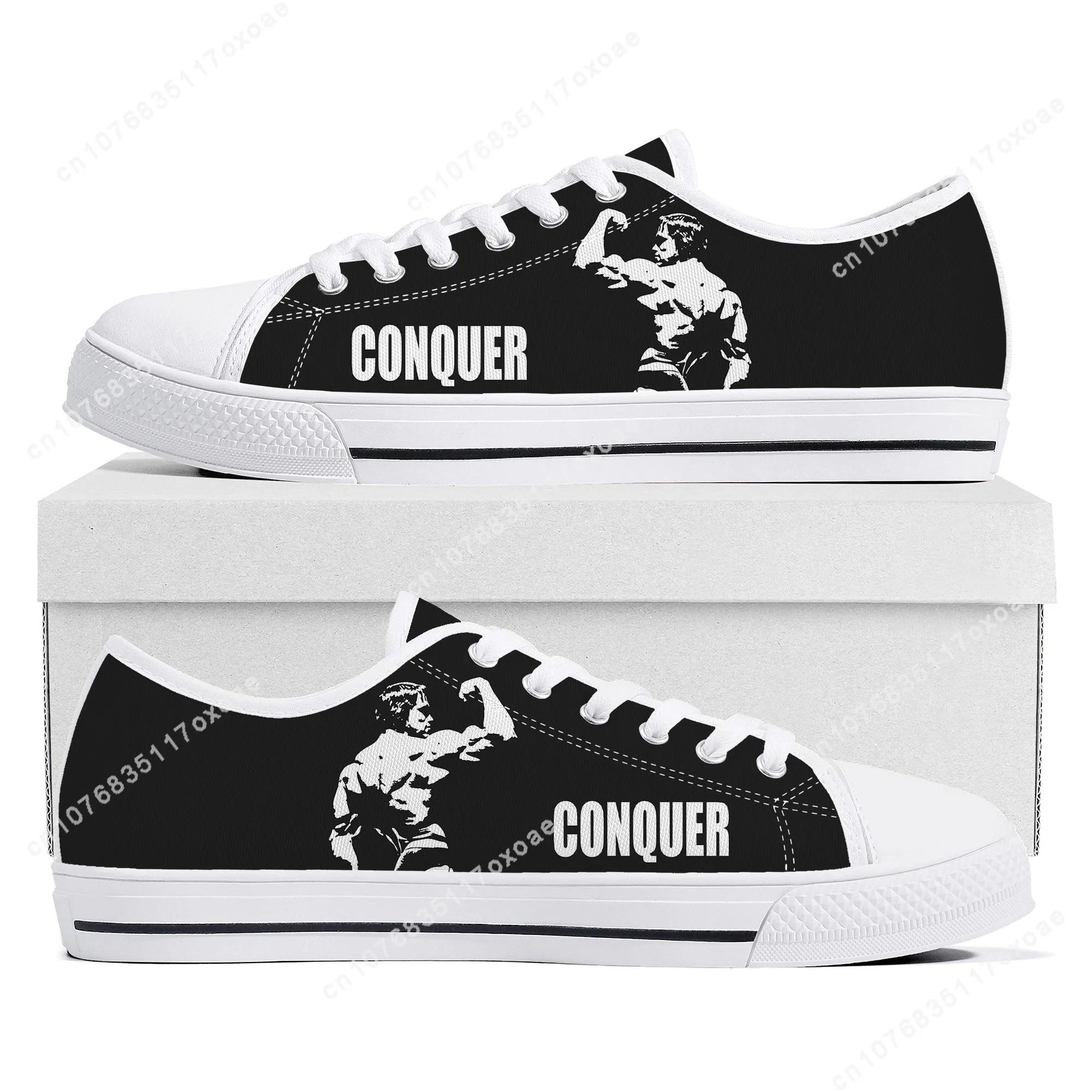 FSSchwarzenegger-Baskets Basses en Toile pour Homme et Femme, Chaussures Décontractées de Haute Qualité, Personnalisées