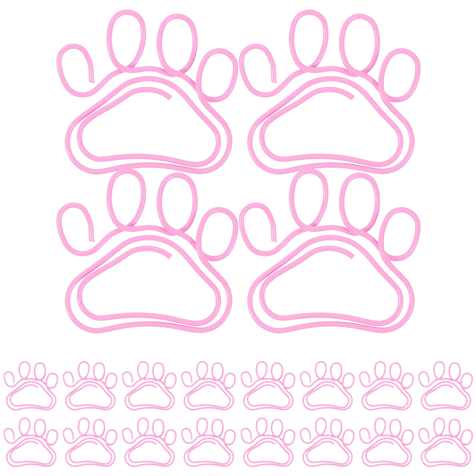 

20 Pcs Cartoon Paw Print Paper Clip Stationery Clips Document Mini Claw for Paperwork Metal Paperclips Delicate Creative