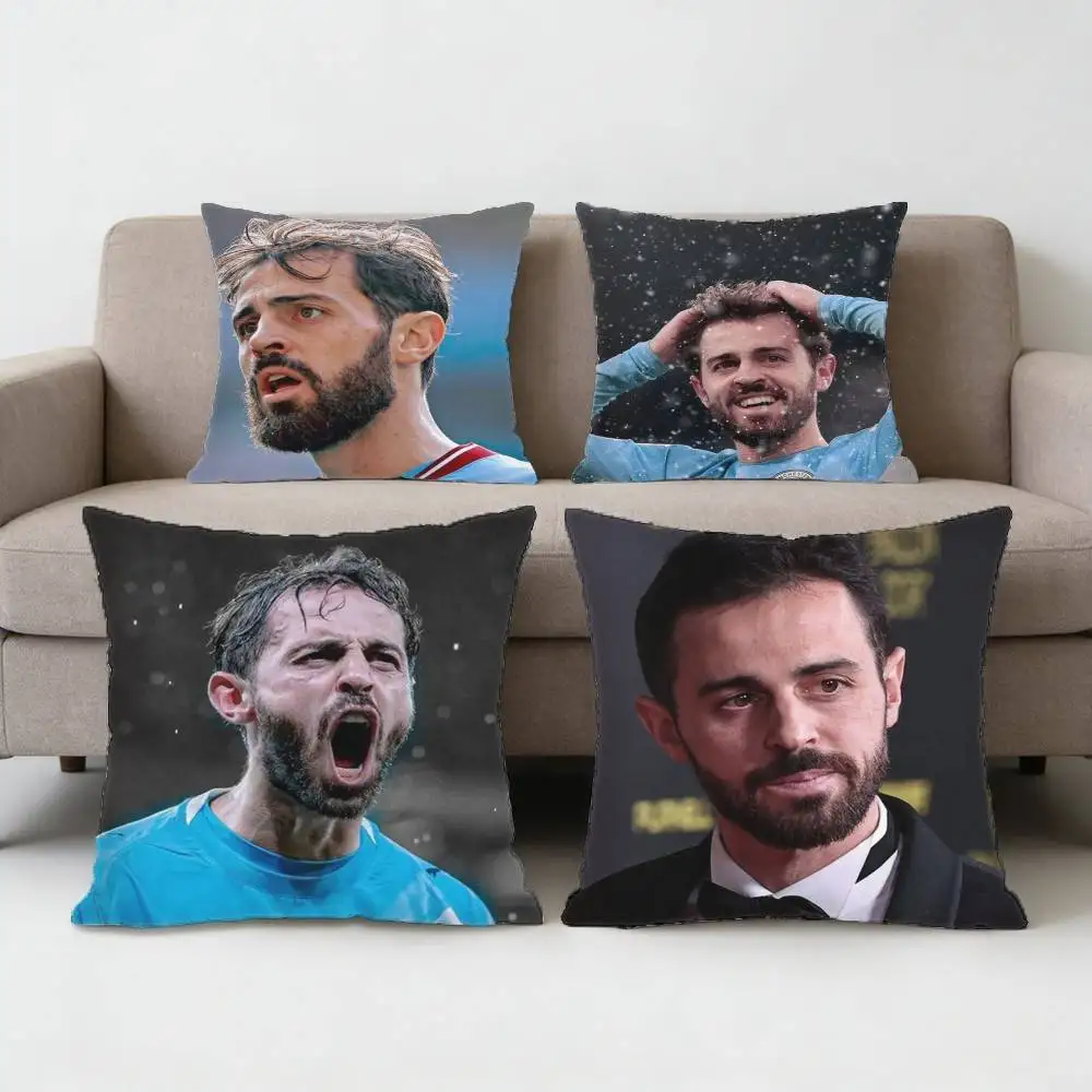 

B-Bernardo S-Silva 20 Mid-Court Pillow Case Anti-dustmite Pillowcase Invisible zipper silky short plush Sofa cushion cover