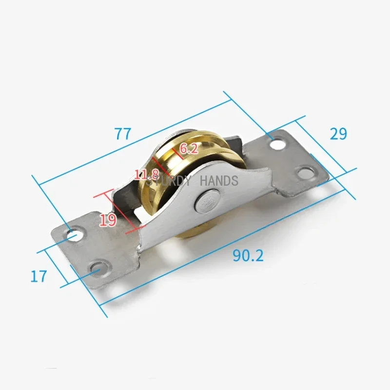 112pcs Stainless Steel Pulley Household Hardware Accessories Track Bearings Cabinet Sliding Door Pulley Groove Wheel Accessories