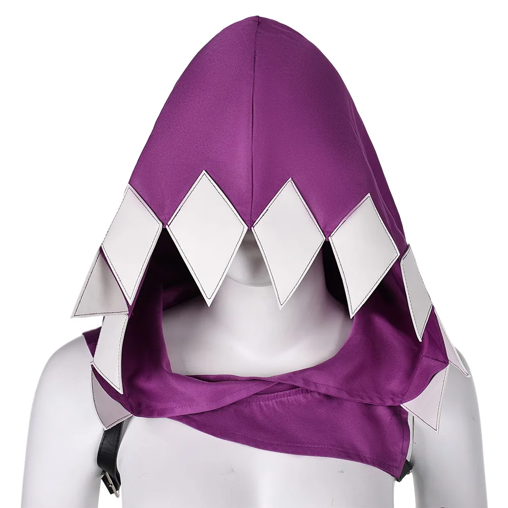 Arcane Fantasia LoL Jinx Cosplay Mask Belt Gloves Finger Covers Cartoon Shark Necklace Keychain Hat Hooded Costume Accessories