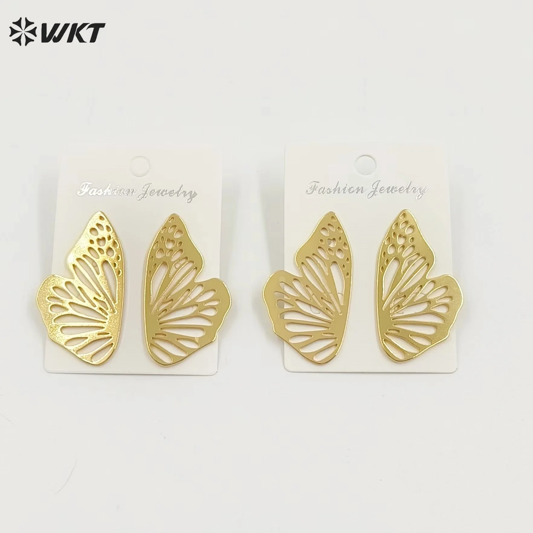 WT-JFE114 Exquisite And Vividly Butterfly Shape Yellow Bass Beautiful Earring For Women Special Gift Decoration