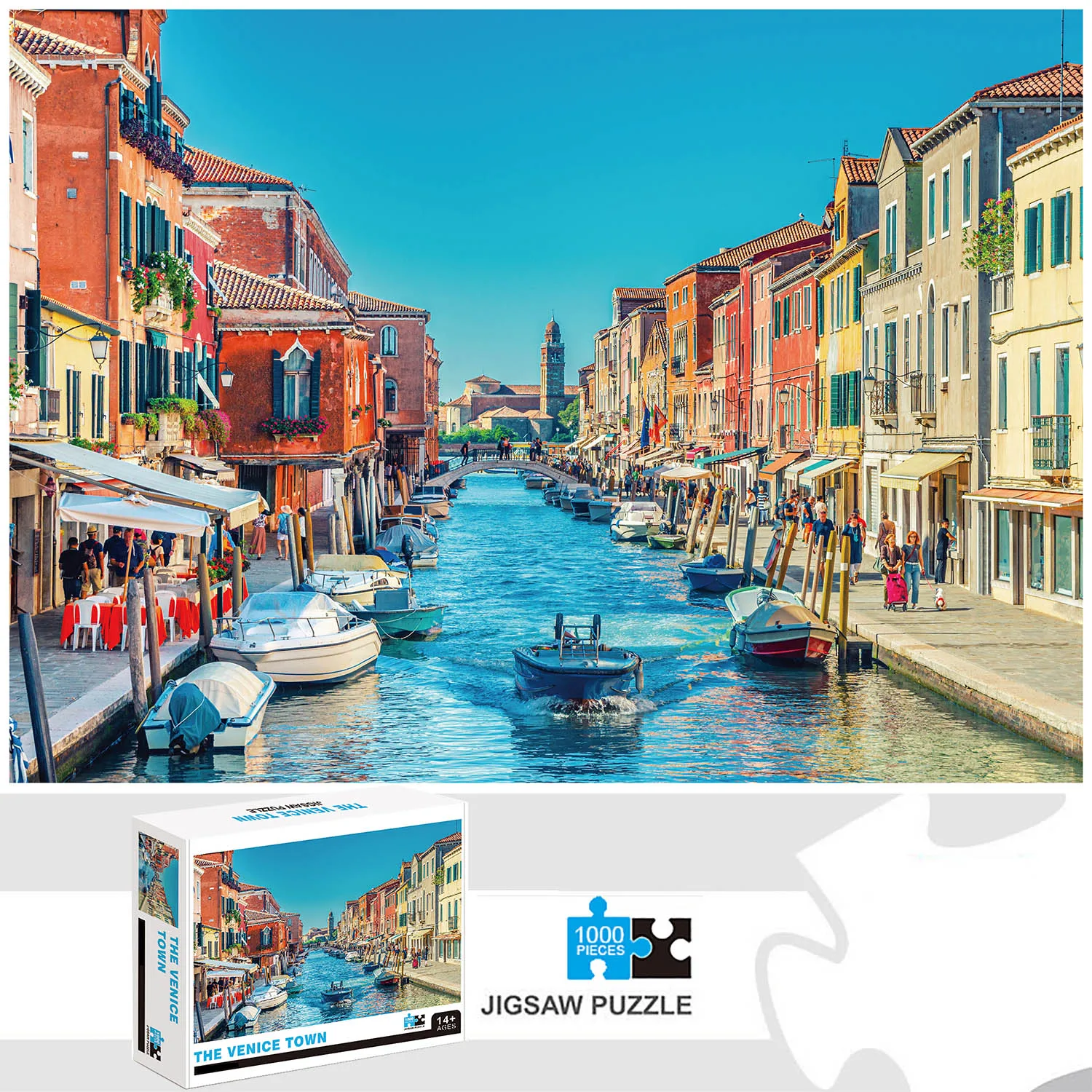 1000 Teile „The Venice Town“-Puzzles für Erwachsene, Heimdekoration, Spiele, Familienspaß, Bodenpuzzles, Lernspielzeug