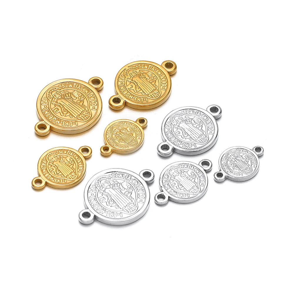 

5 шт., 18-каратное позолоченное нержавеющее сталь, подвески с крестом Иисуса, религиозные подвески для самостоятельного изготовления ювелирных изделий, ожерелья, браслеты, аксессуары