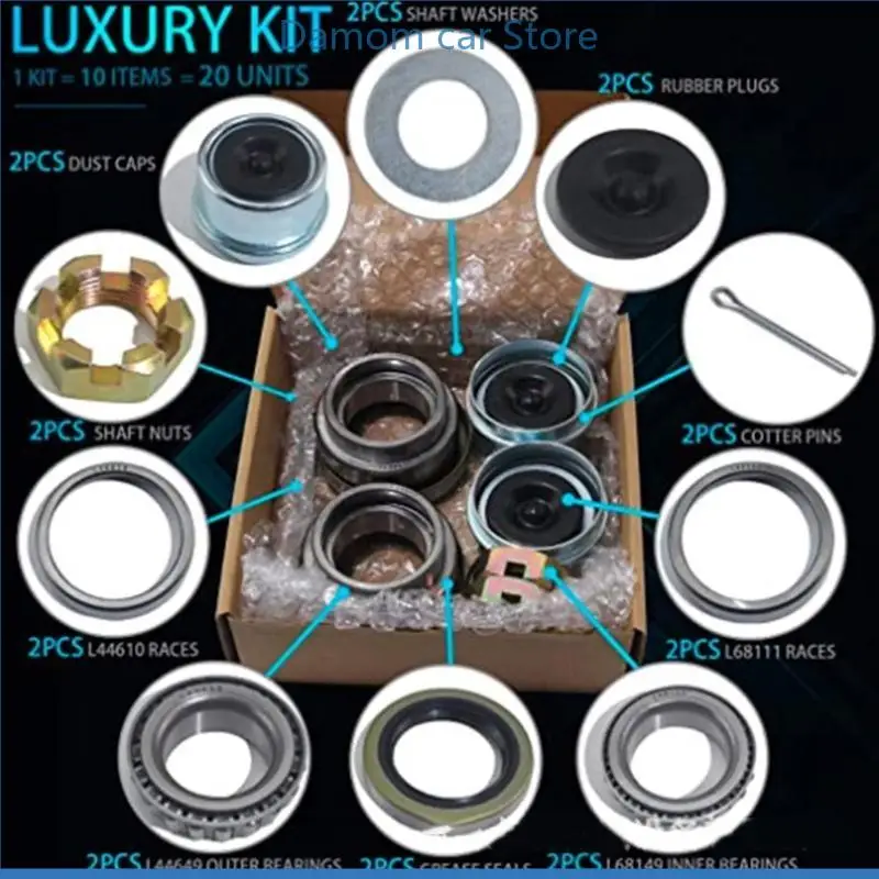 

A2UC 3500LBS Boats Trailer AxlesBearing Kits for L68149 L68111 L44649 L44610 171255TB