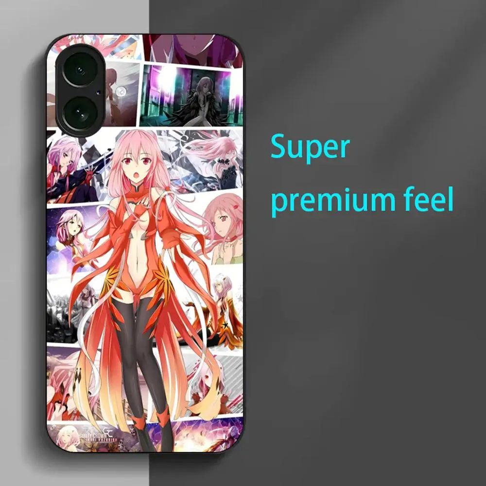 Guilty Crown Yuzuriha Inori Phone Case For iPhone 16 15 14 13 12 11 X XR XS 8 Plus Mini Pro Max Soft black Shockproof Cover