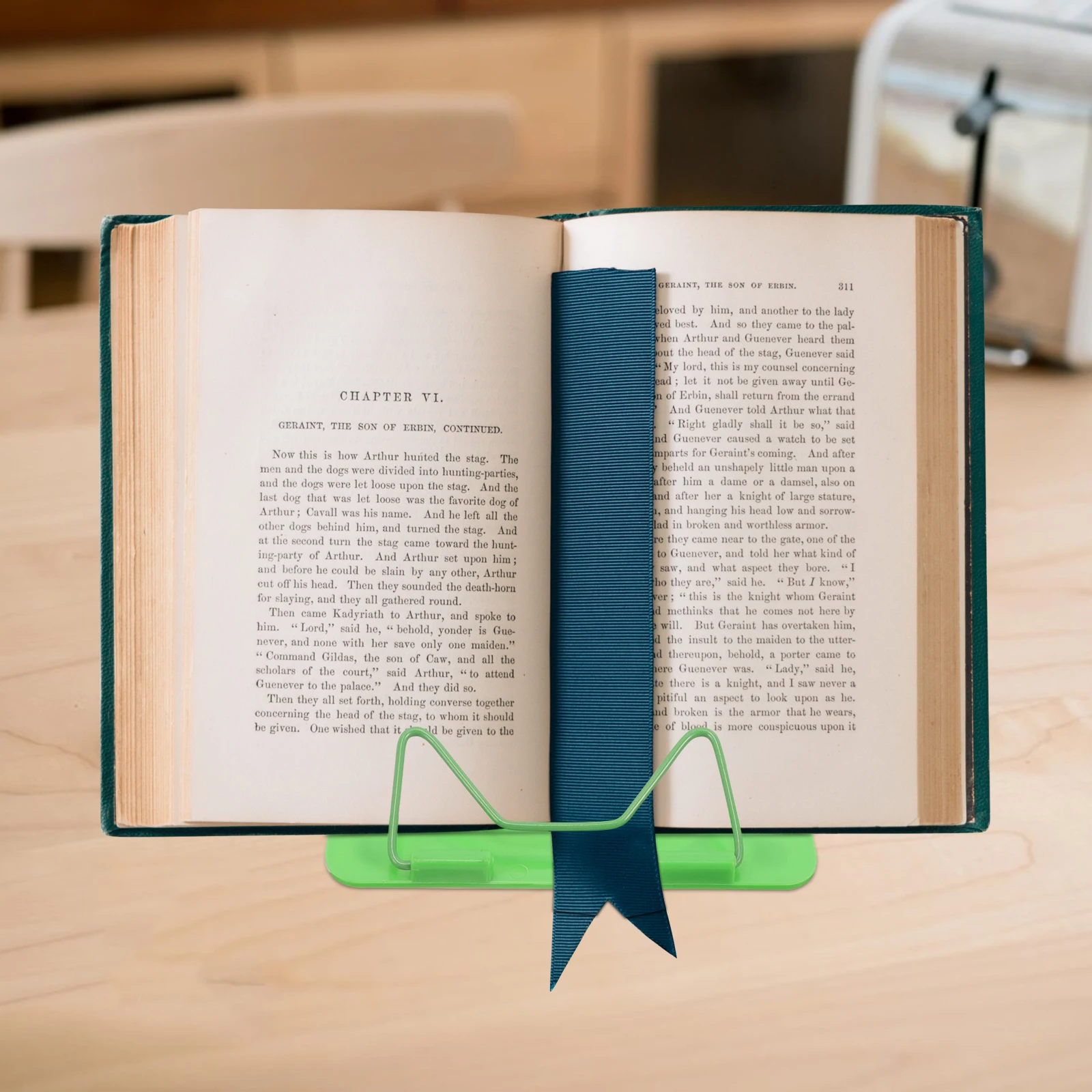 

2PCS Multi purpose Reading Bookshelf Lightweight Portable Book Rack Green Office Home Adjustable Angle
