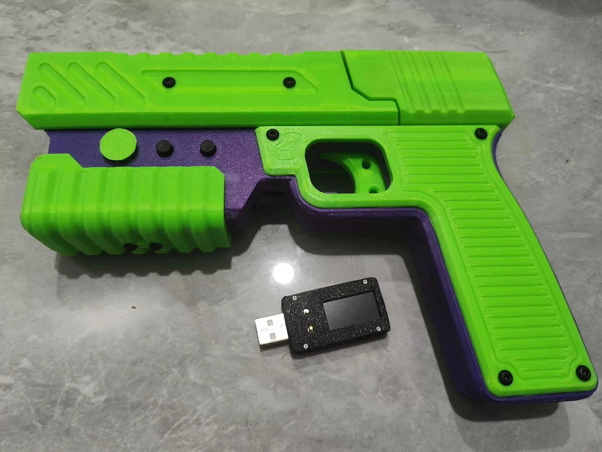 3D Printed openFIRE Light Gun Custom Color ABS DIY Arcade Shooter Controller with Vibration & Electromagnetic Feedback