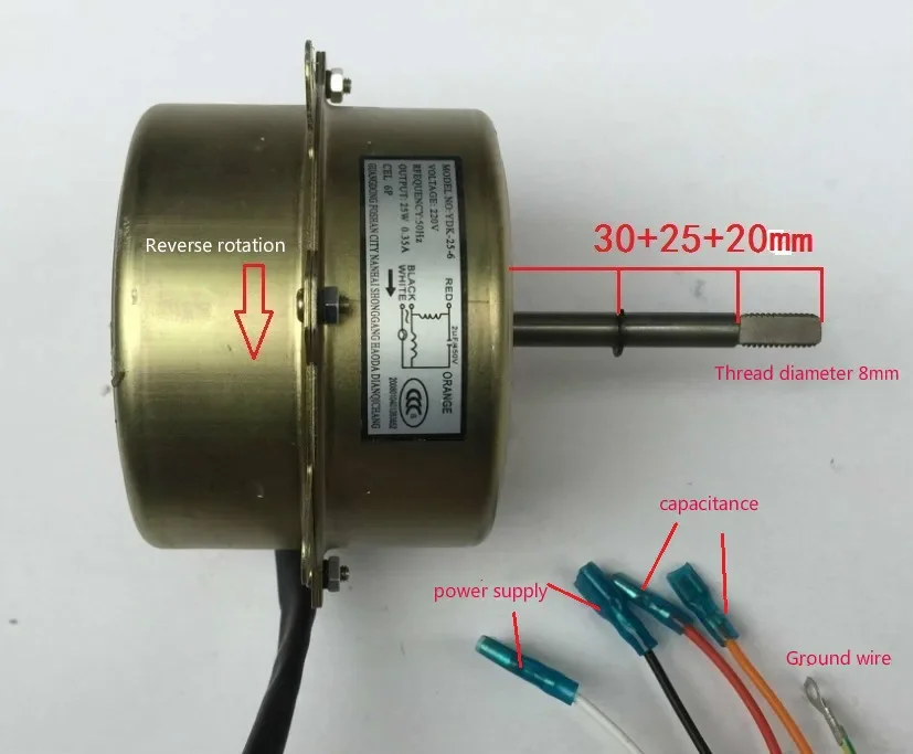 

YDK-25-6 motor 1.5P air conditioning outdoor fan motor air energy motor for Kelon air conditioning