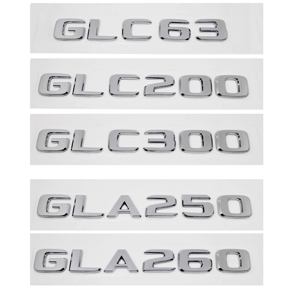 GLC63 GLC200 GLC300 GLA250 GLA260 Car Refitting Rear Stickers for Mercedes Benz Exterior Accessory W638 W176 Auto Emblem Badge