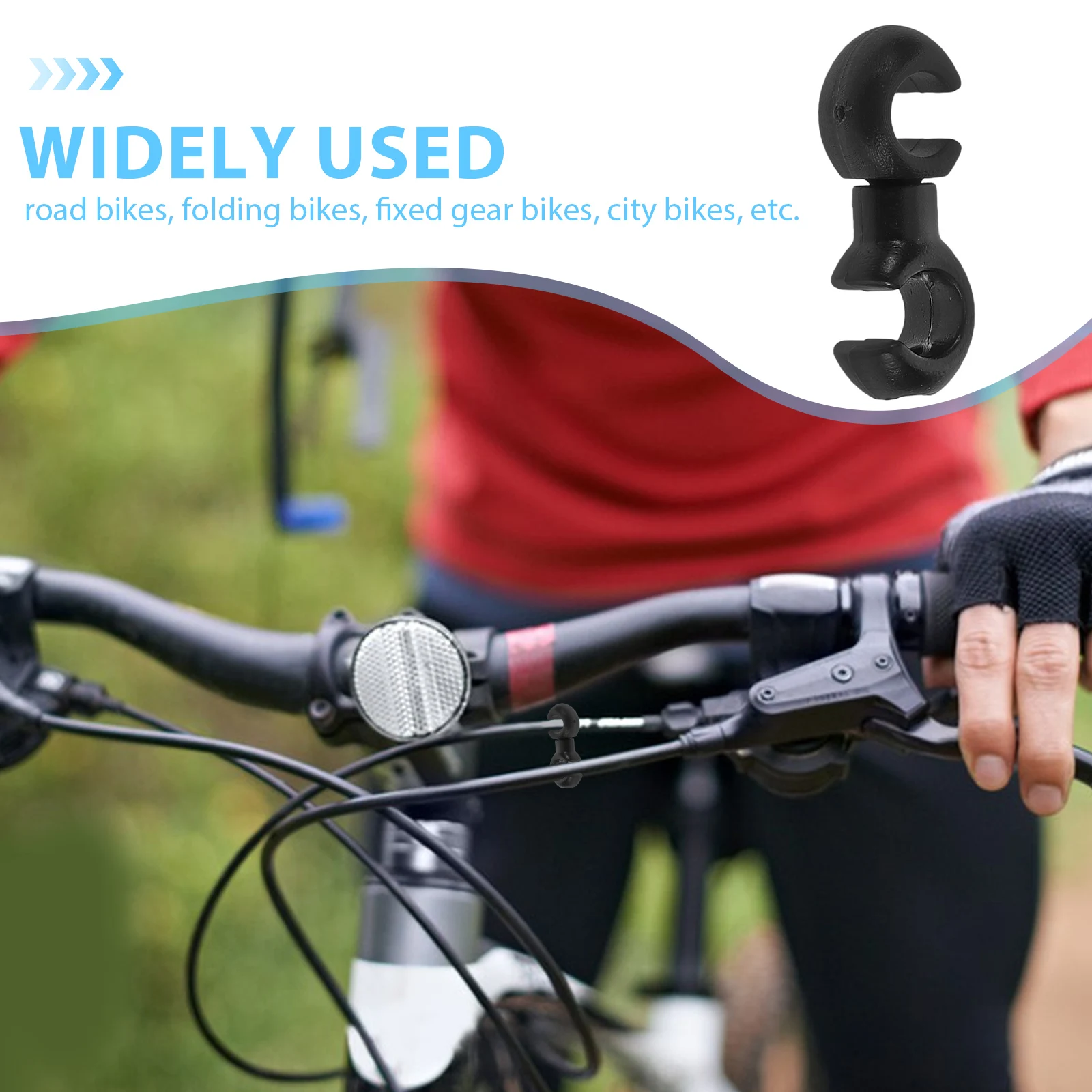 

10pcs Cable Clips Center Rotating Hooks Bike Brake Housing Accessories Road Folding Fixed Gear City Cycling