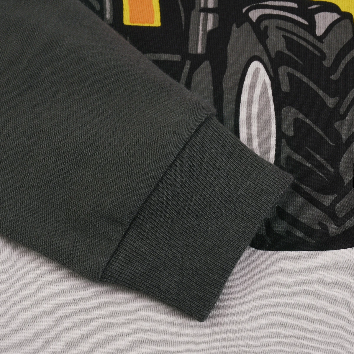 【Through 1615 Flame】Jungen-Pyjama-Set aus Baumwolle mit Truck-Muster, lässiger sportlicher Stil, geeignet für Jungen im Alter von 2-9 Jahren – Detail 6