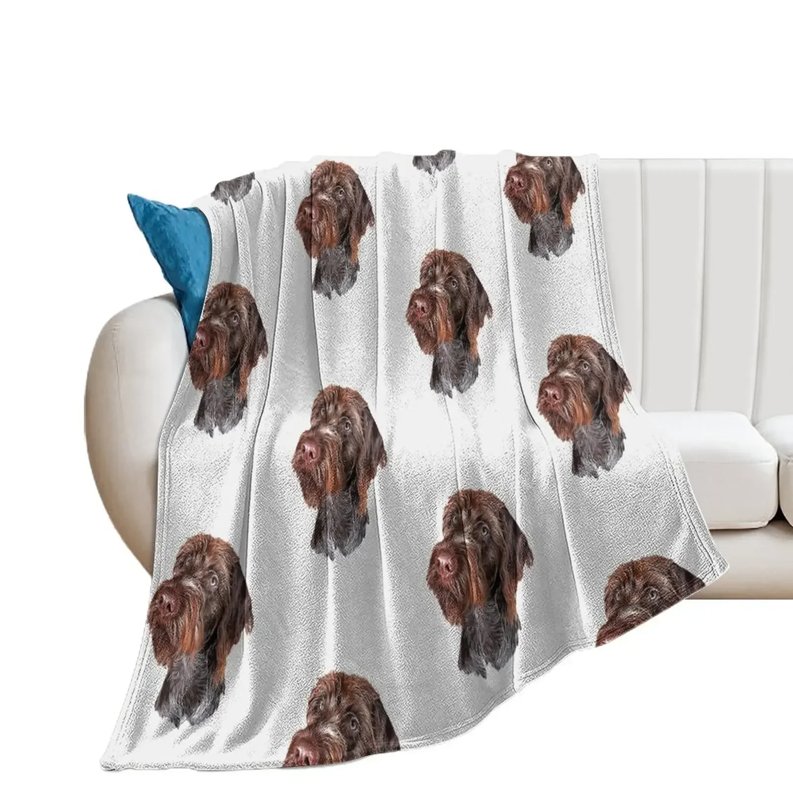 

German Wirehaired Pointer Throw Blanket Bed Fashionable Designers Cute Blankets