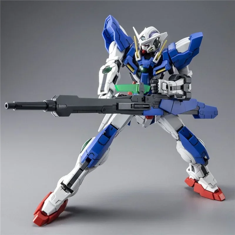 Bandai asli Gundam Model Kit Anime Figure MG 1/100 GN-001 GUNDAM EXIA R3 tokoh aksi hadiah mainan untuk anak-anak