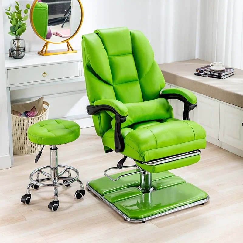 Barbershop Luxury Salon Chair Leather Vintage Portable Reclinable Salon Chair Barber Equipment Cadeira Commercial Furniture