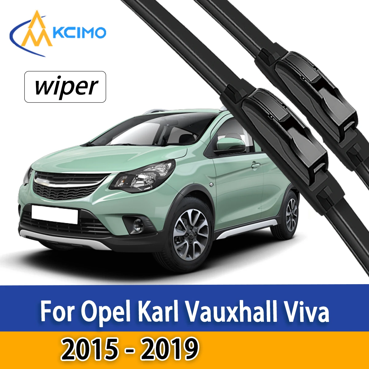 

Wiper Blades For Opel Karl Vauxhall Viva SE Rocks 2015-2019 Sedan Touring Front Windshield Wiper Hook Soft Rubber Frameless