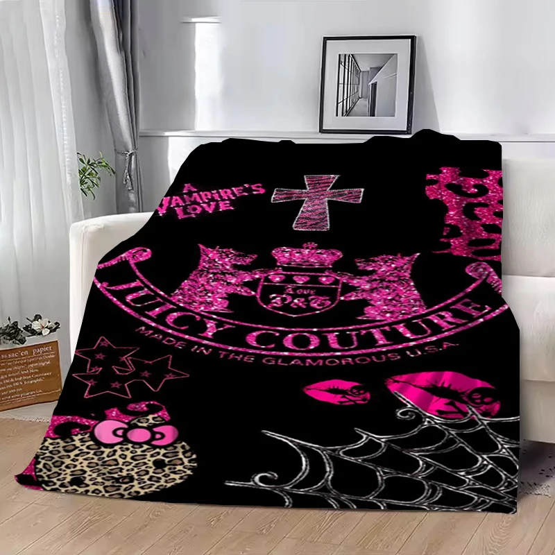 Fashion J-Juicy Cool C- Couture Anime Cartoon Throw Blanket Plead Cover Office Soft Plaid With Print Catnap Sofas Blankets Down