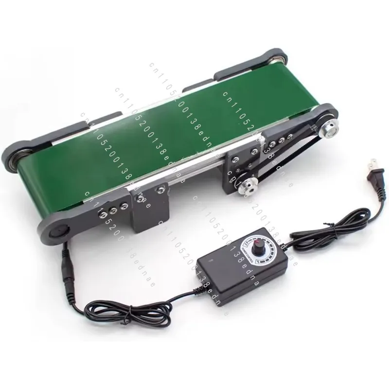 100x350MM Mini Electric Desktop Conveyor Belt DIY Elevator Model Friction Experiment Equipment 0-116RPM Speed Adjustable