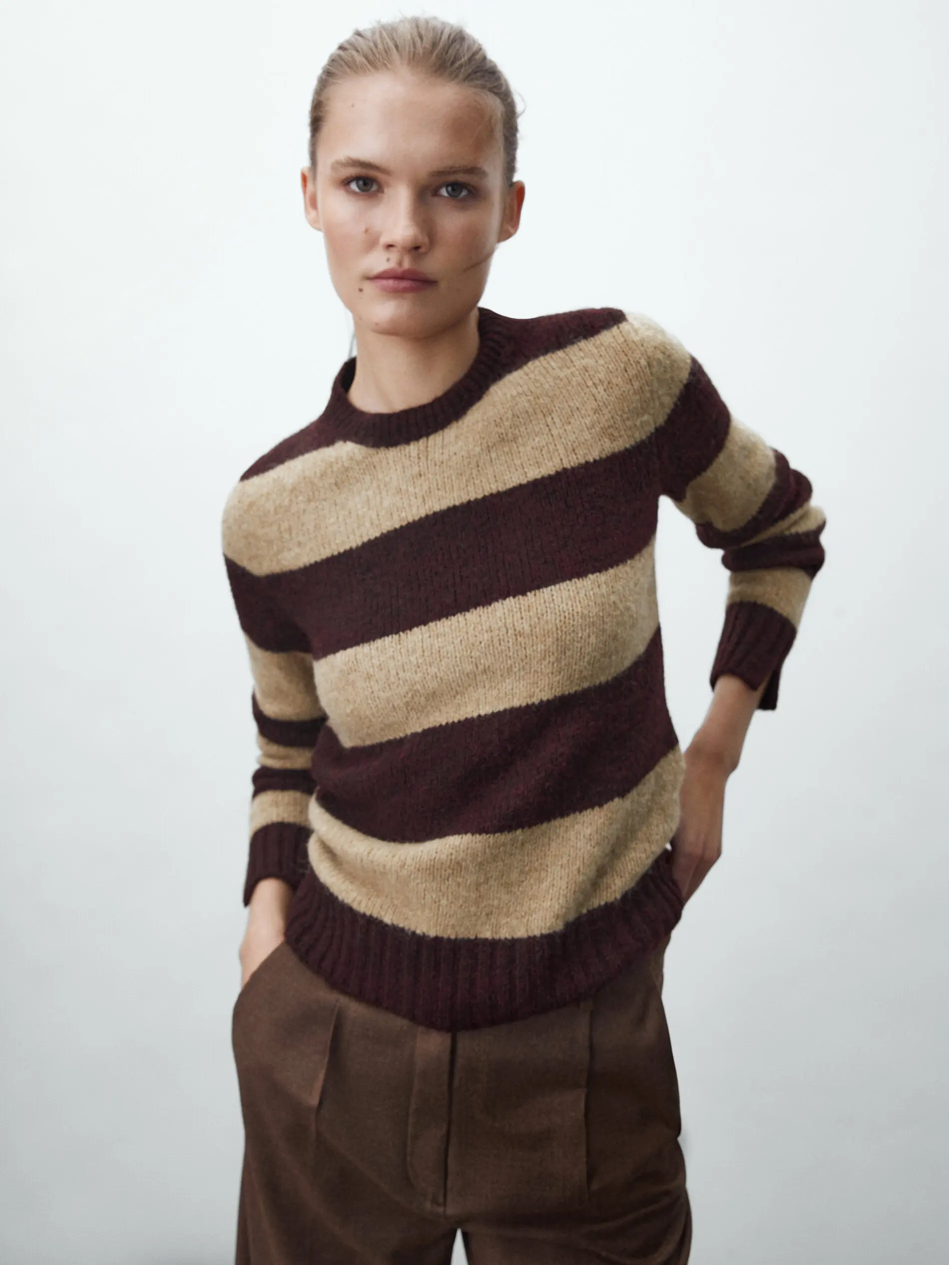 

Ethereal MD 2025 massidutti spring new style of Women's casual top knitwear with wide stripes