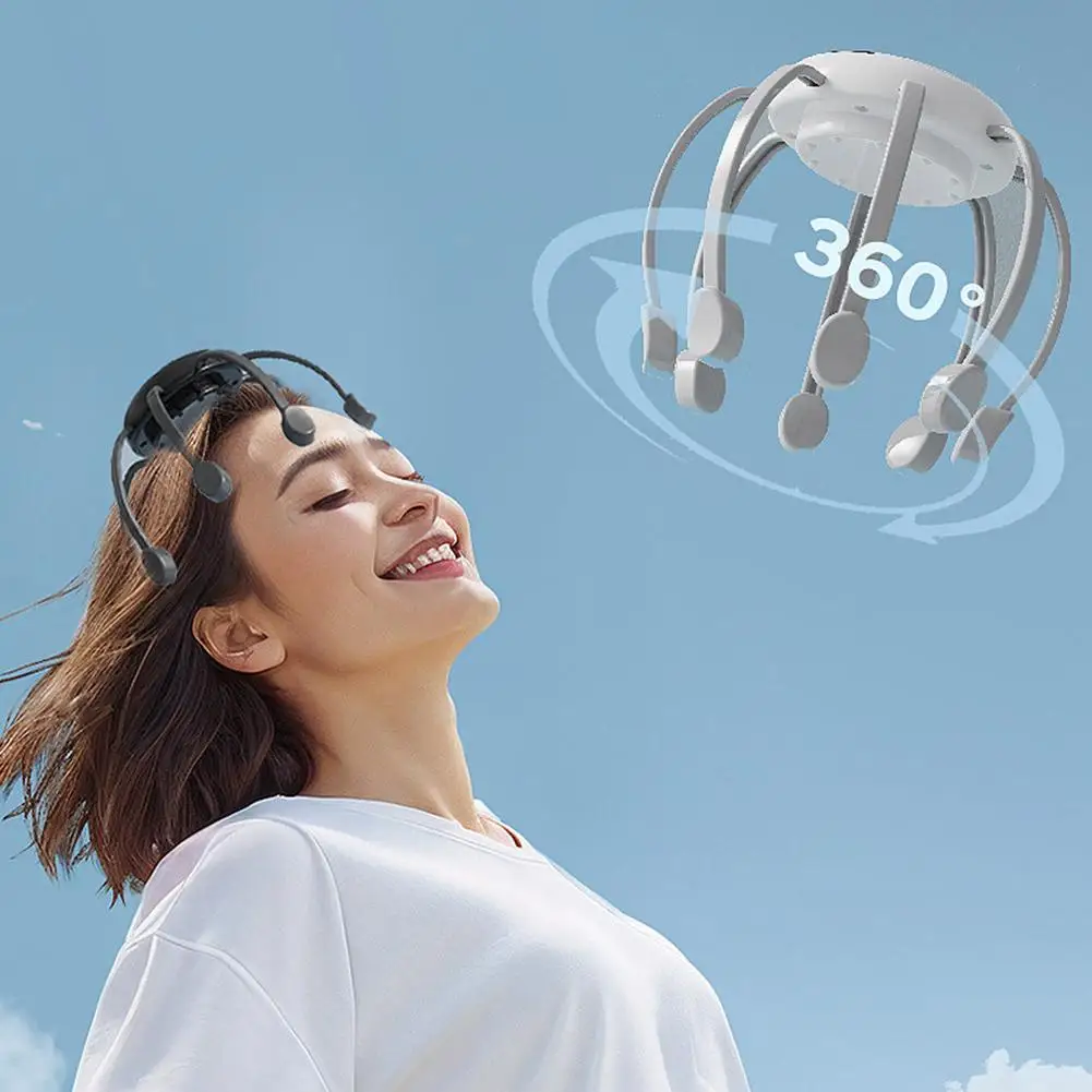 

Электрический массажер для головы Octopus: 20 контактов, 5 режимов, массажер для кожи головы, 2 удлиненных контакта, устройство для светотерапии красным светом