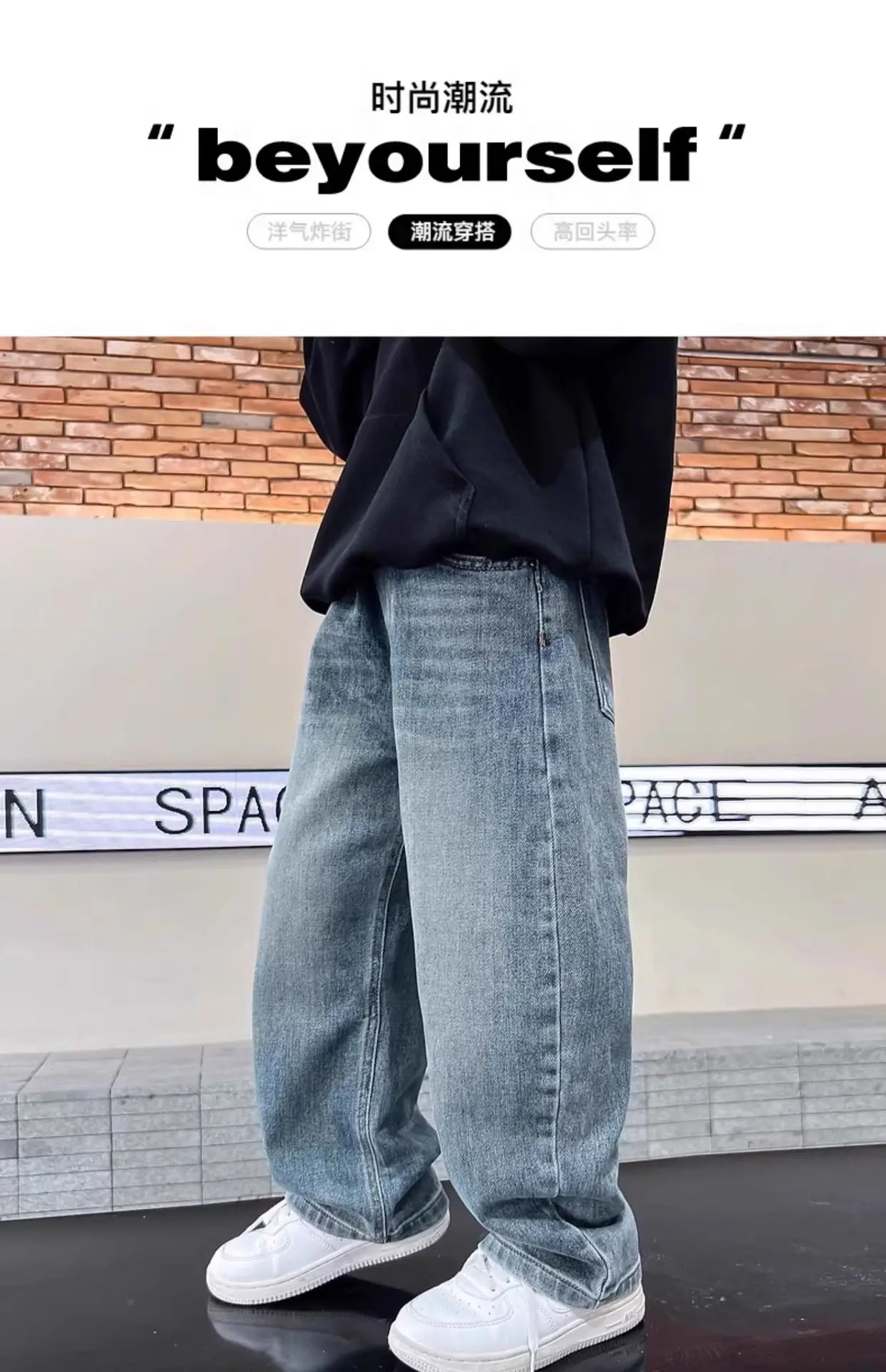 Neue Kinder Jungen Denim Hosen Baumwolle Feste Elastische Taille Infant Babyd Boyd Jeans Lose Vielseitige Junge Teenager Jungen Hosen – Detail 1