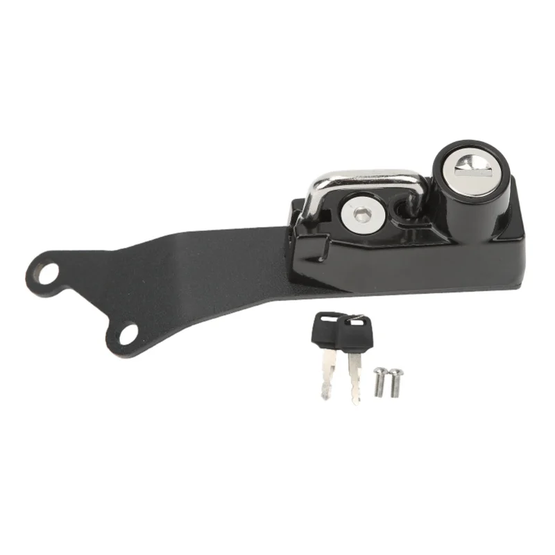 Motorcycle Helmet Lock Black 2 Keys Anti Theft Helmet Lock Replacement For Tenere700 2019-2022