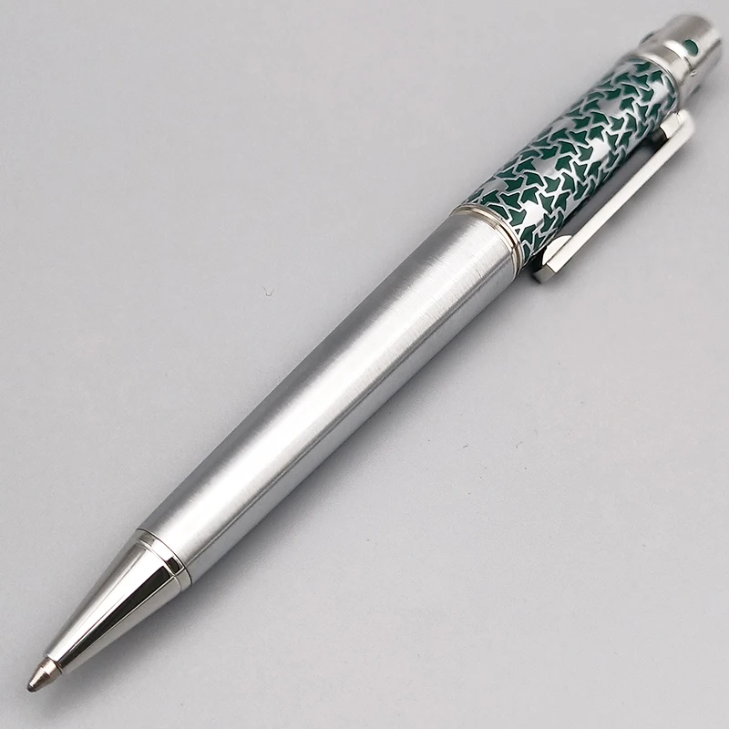 قلم حبر جاف فاخر على شكل كرة دوارة باللون الأزرق مع كتابة الأرقام التسلسلية والقرطاسية الناعمة