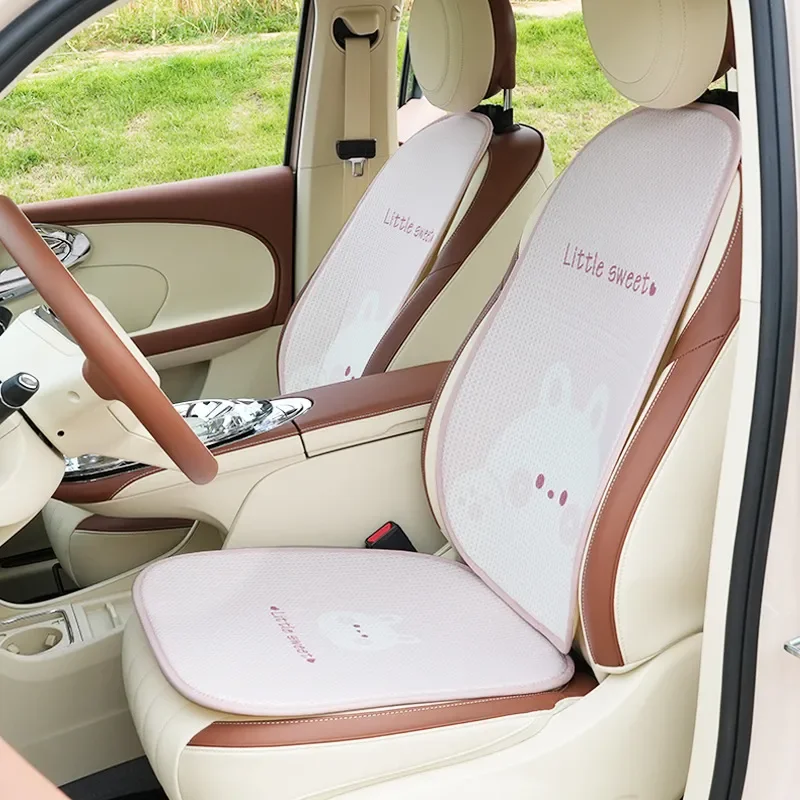 for Toyota Camry Summer Car Seat Cushion Ice Silk Honeycomb Breathable Universal Four Seasons Cartoon Fat Bear Seat Pad