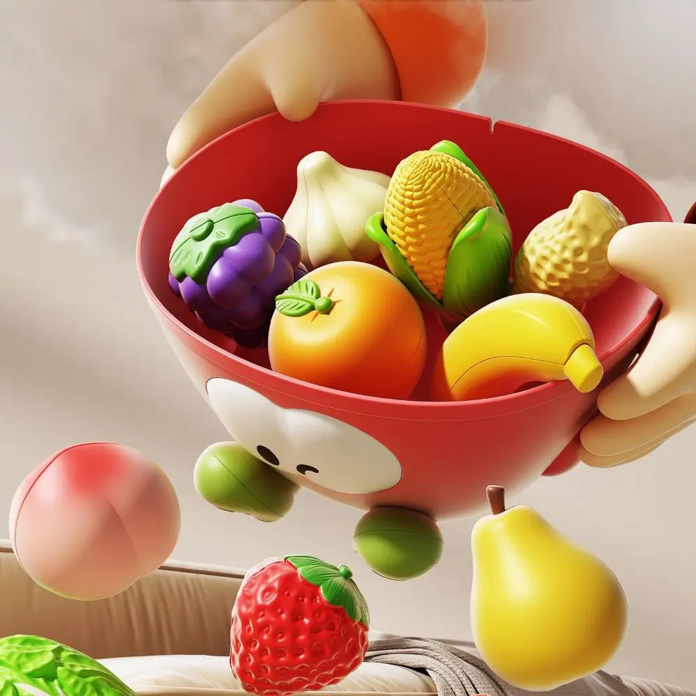 ABS Fruitsnijset Educatieve set Schattige kinderspeelvoedsel Grote container Speelkeukenaccessoires Speelhuisje Voedsel
