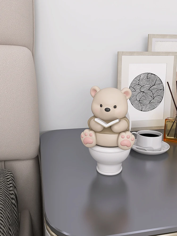 Home Decoration Little Bear Sculpture,Room Decor Desktop Ornaments Small Statue,Indoor Home Accessories Figurines,Birthday Gift