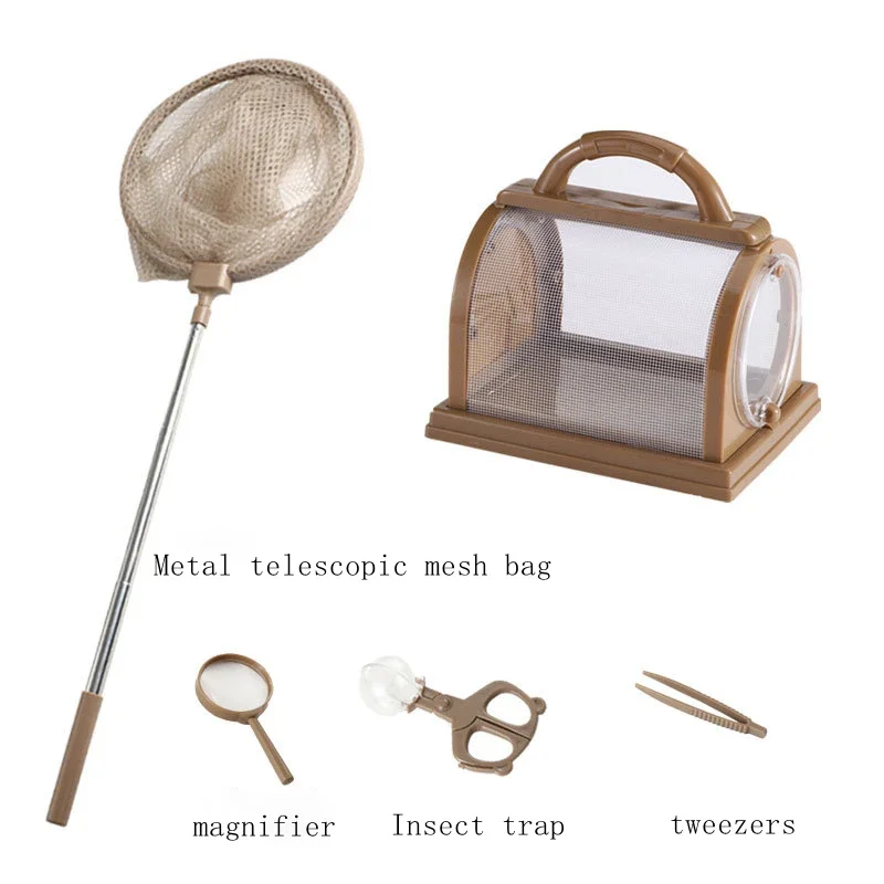 New 2 Color Collapsible Butterfly Insect Habitat Cage Breathable Mesh Caterpillar Cage with Carrying Handle for Insect Raising