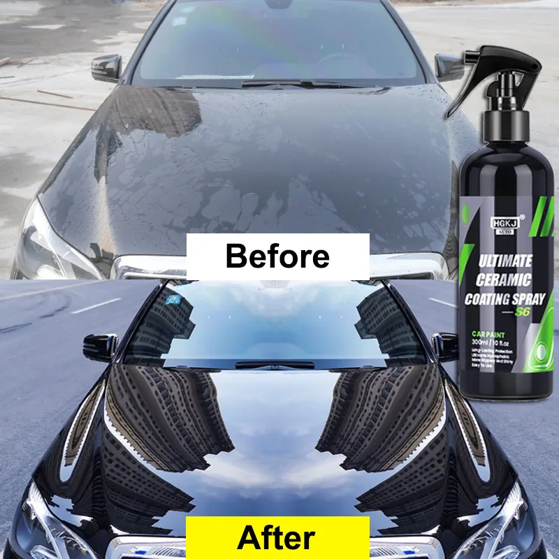 Espray de cera de cristal para coche, revestimiento de cerámica para pintura de espejo brillante, hidrofóbico Nano, antiincrustante, detalles de