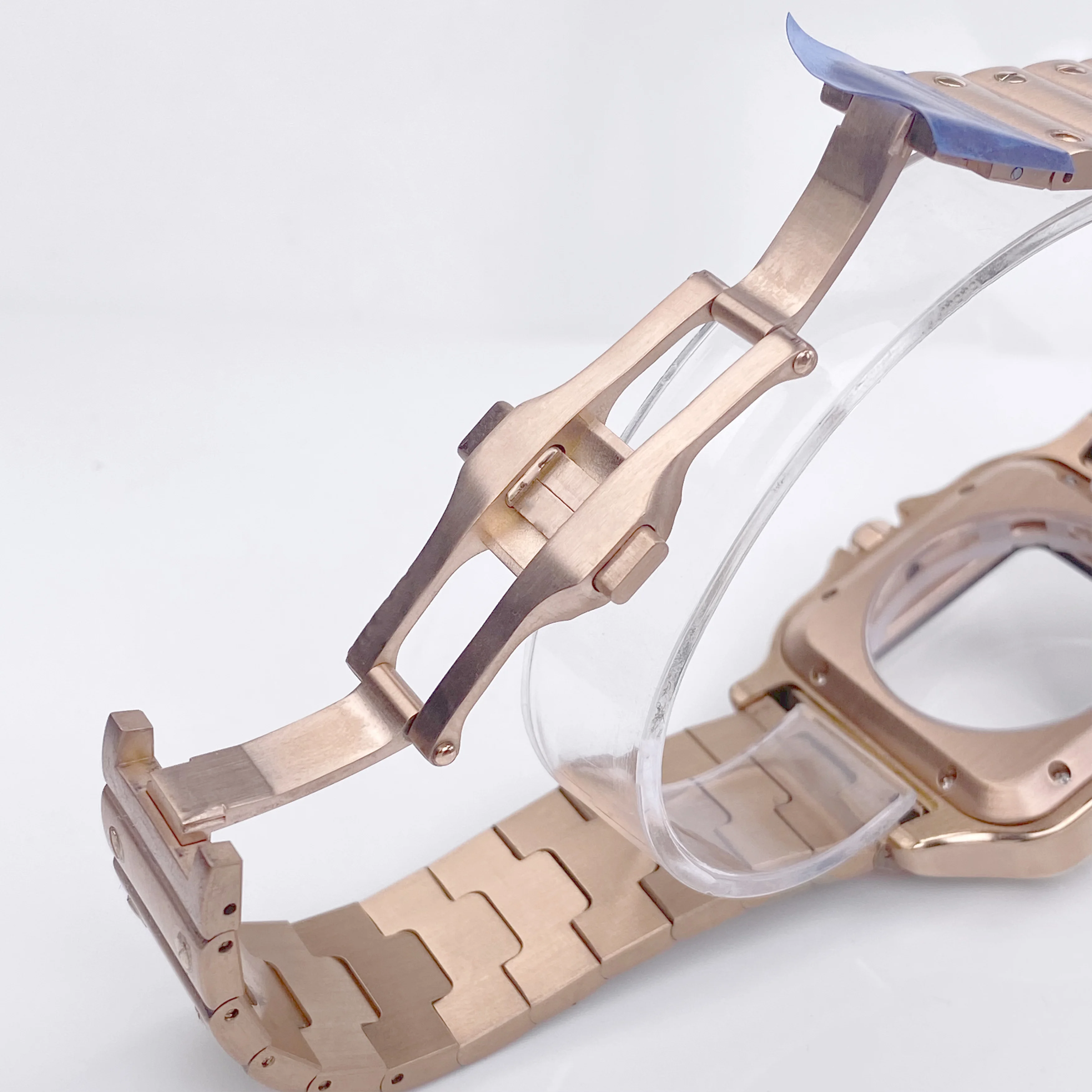 Квадратный корпус часов 38 мм, золото/розовое золото/черный/серебристый для Seiko Mod Santos, модификационные детали, подходят для NH35 NH36, аксессуары для механизмов