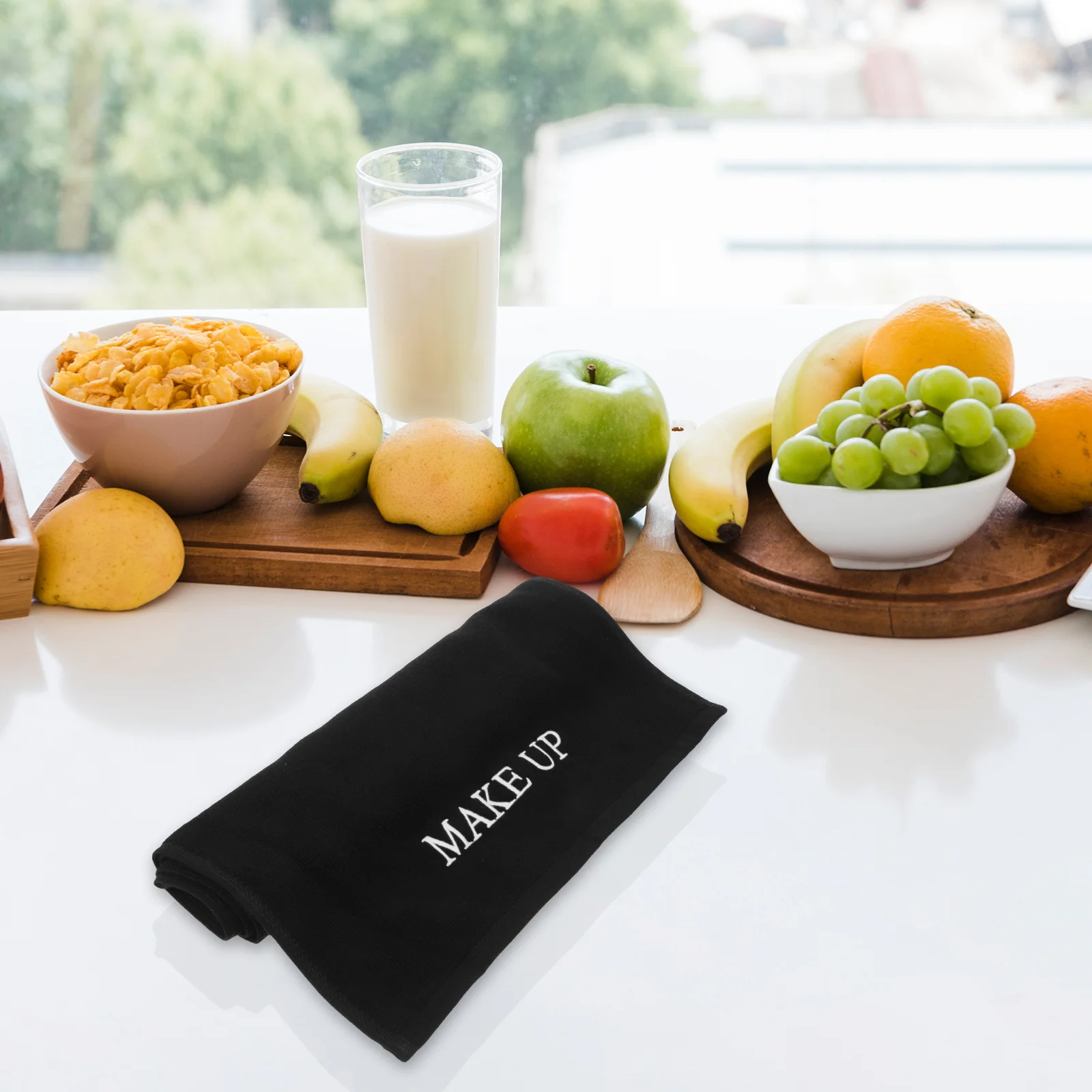 Хлопковый коврик для туалетного столика 75X35 см, черный коврик для макияжа, впитывающая защита для стола для туалетного столика, настольный органайзер, коврик