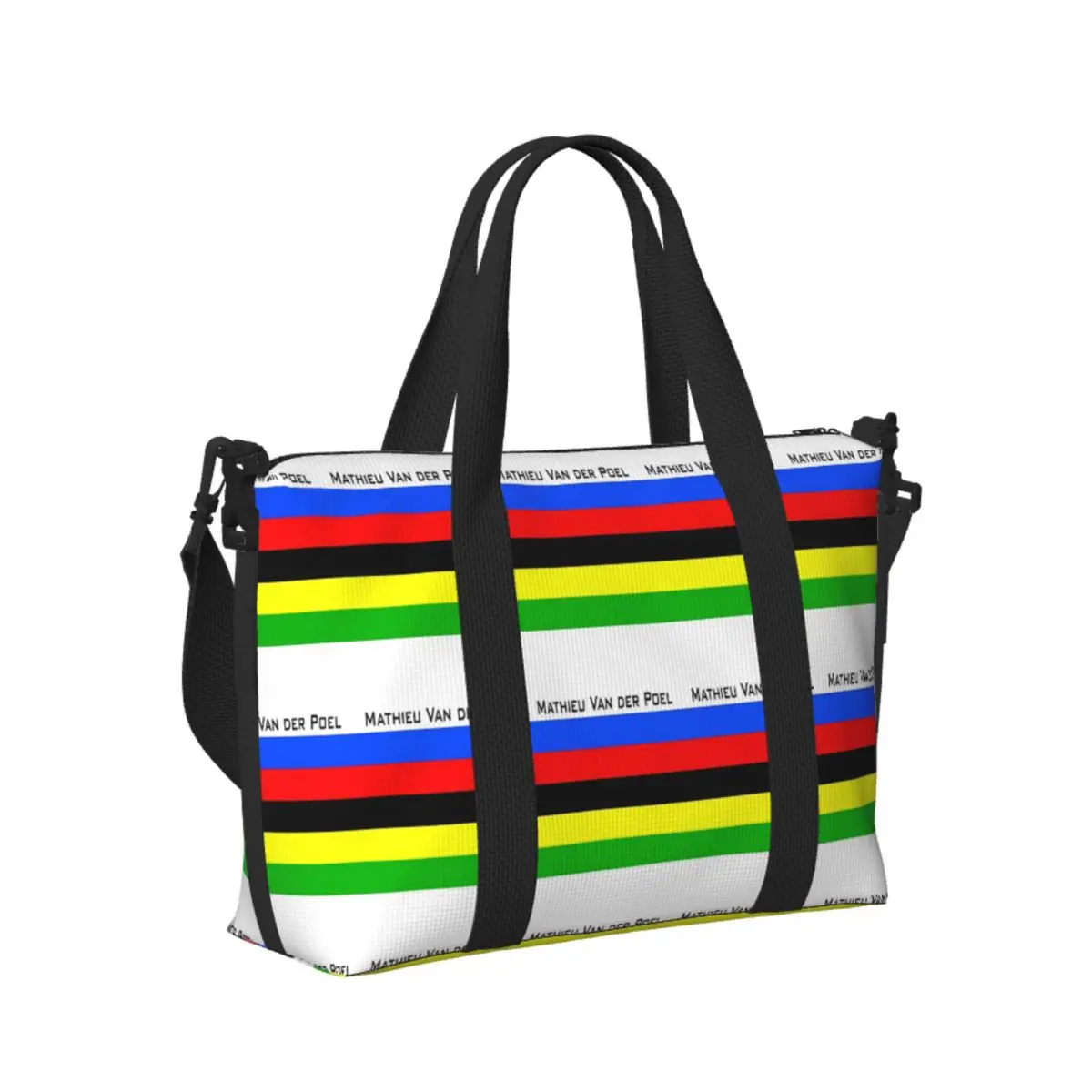

Custom Mathieu Van Der Poel Beach Travel Bag Large Capacity Tote Bags for Gym Yoga Women Shopping Duffle Shoulder Bag