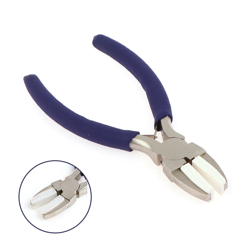 

Nylon Jaw Pliers Carbon Steel Craft Plat Nose Pliers DIY Tools For Beading Looping Shaping Wire Jewelry Making Tools