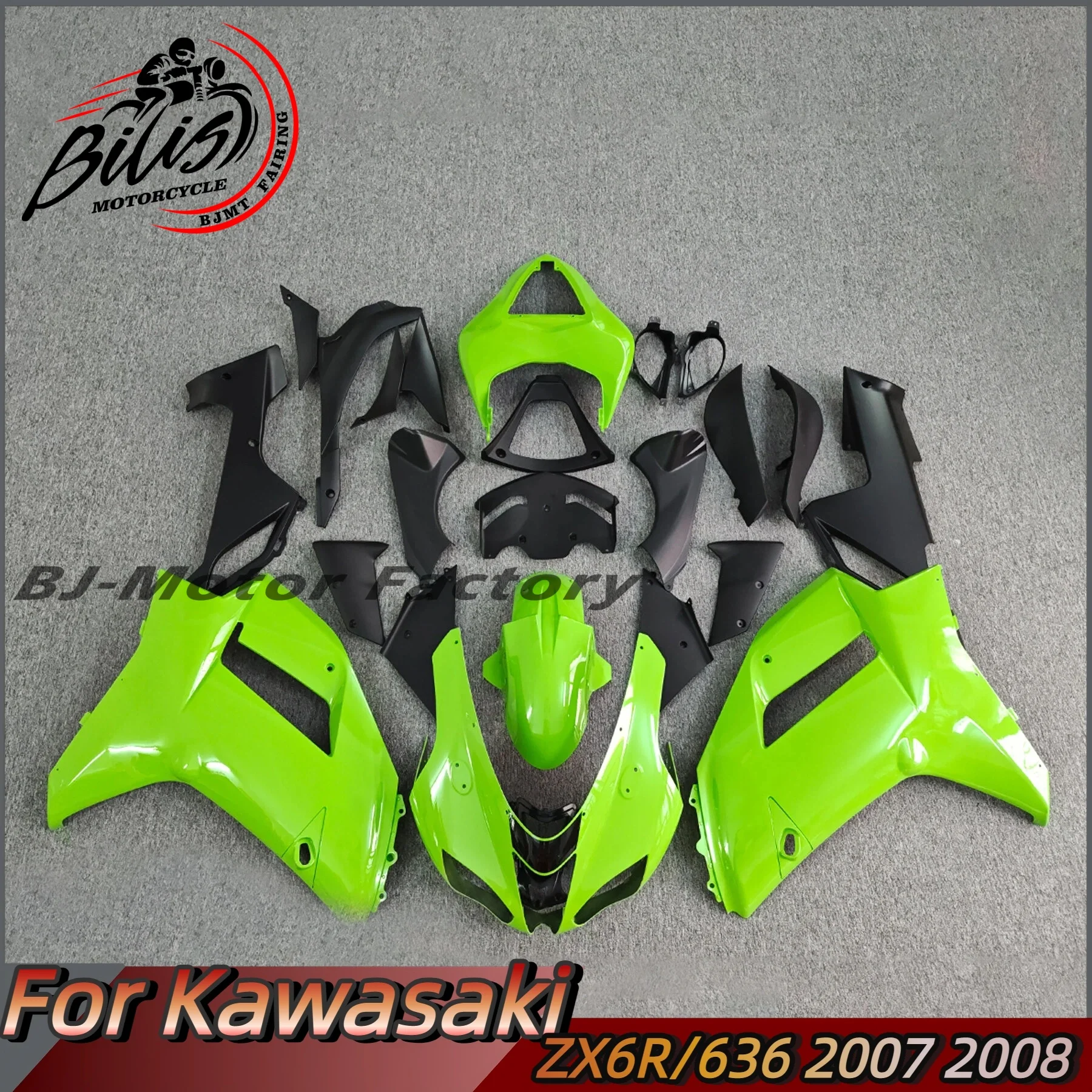 

The ABS Motorcycle Fairing Kit for Kawasaki ZX-6R 636 2007 2008 Bodywork Plastic Fairings ZX6R 07 ZX 6R 08 Bodyframe Cowl Cover