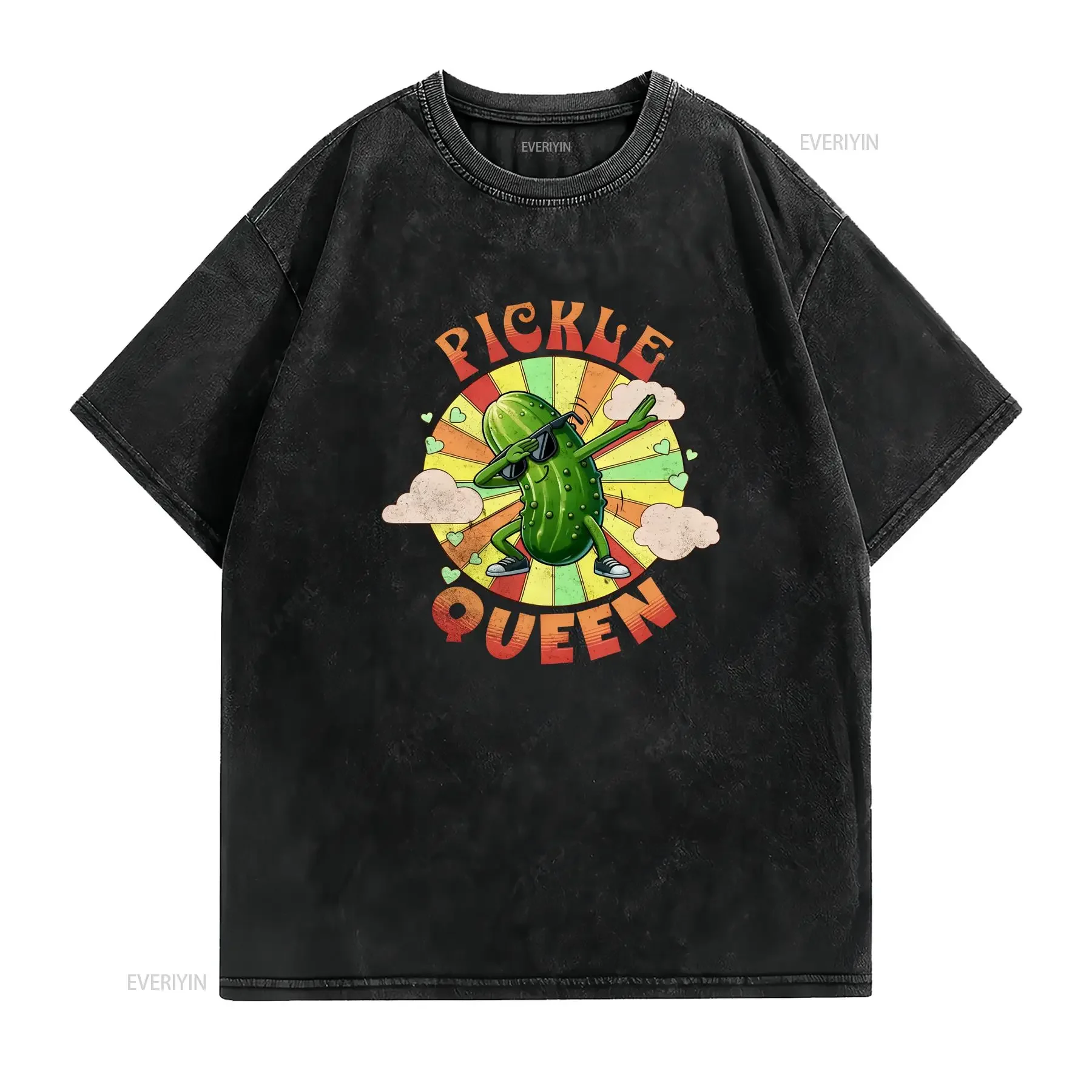Pickle T Shirt Lover Queen Funny Pickles for vintage Washed Casual Stretched Breathable graphic Slightly designer clothes