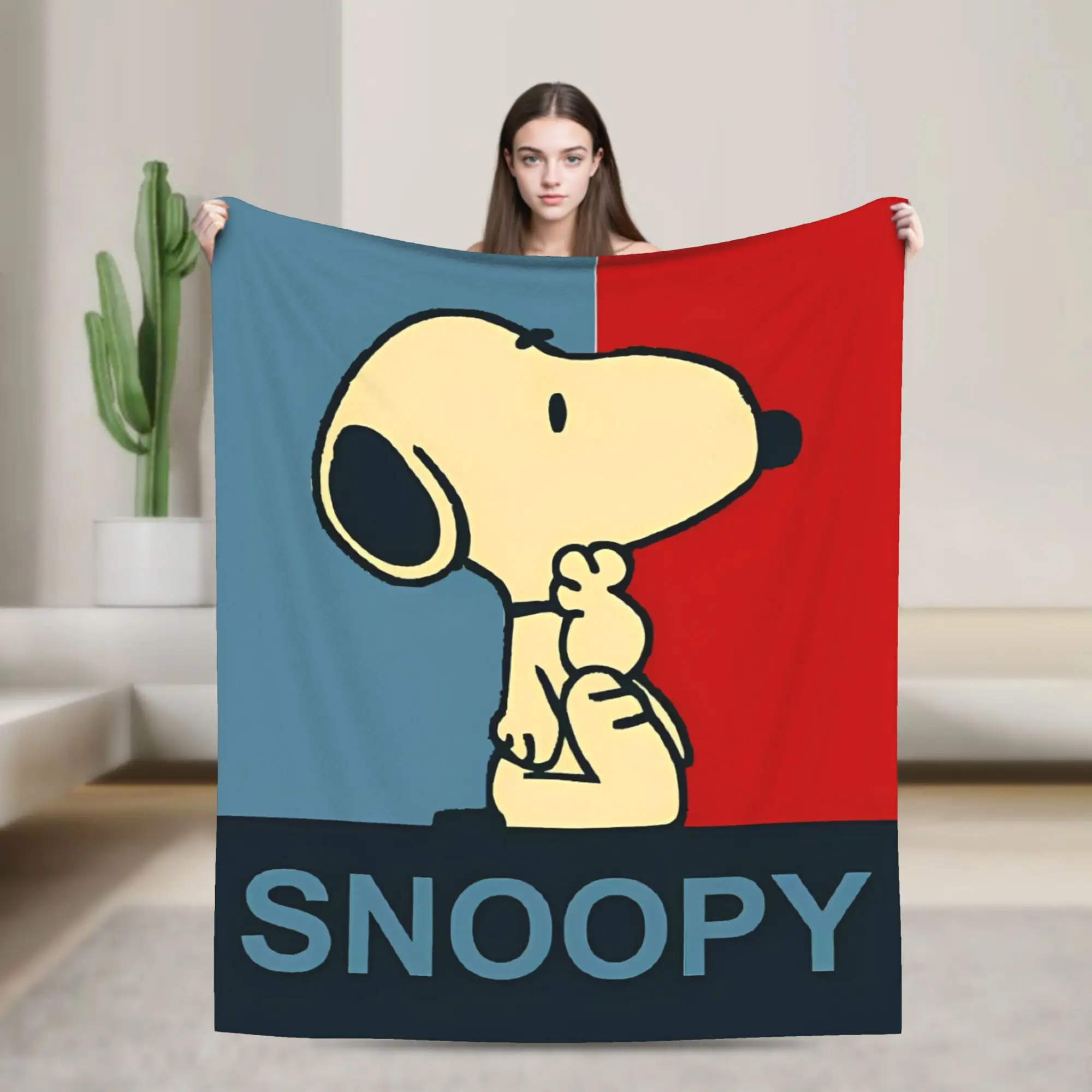 

Super snoopys anime cartoon Throw Blanket Premium Flannel Fleece Lightweight Bed Blanket Warm Plush Bedspread All Season Use