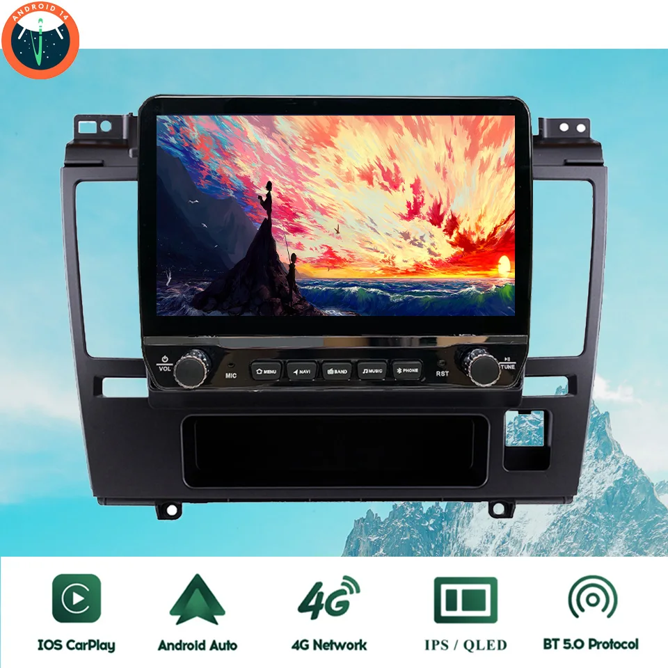 8Core 8G+128G Carplay Auto Car Radio Audio Stereo For Nissan Tiida 2004 - 2013 GPS Navi DVD Cassette 4G Lte Head Unit HU Tape