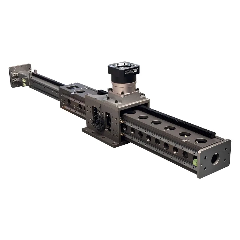 Heavy Duty Rack and Pinion Linear Rail with Rack and Pinion Sliding Ground Track Module for 7th Axis