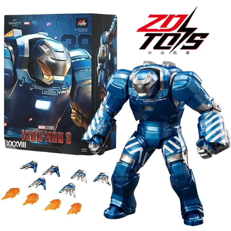 Original ZD Iron Man Movie Tony Stark MK38 Action Figures Joint  Movable Collect  Model Toys Desktop Ornament Festival Gifts