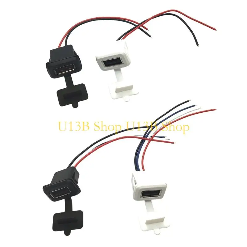 U13B IP67 Waterproof Solder Wires USB2.0 Female Port Female Socket Suitable for Supports Stable Data Transfer and Power Supply