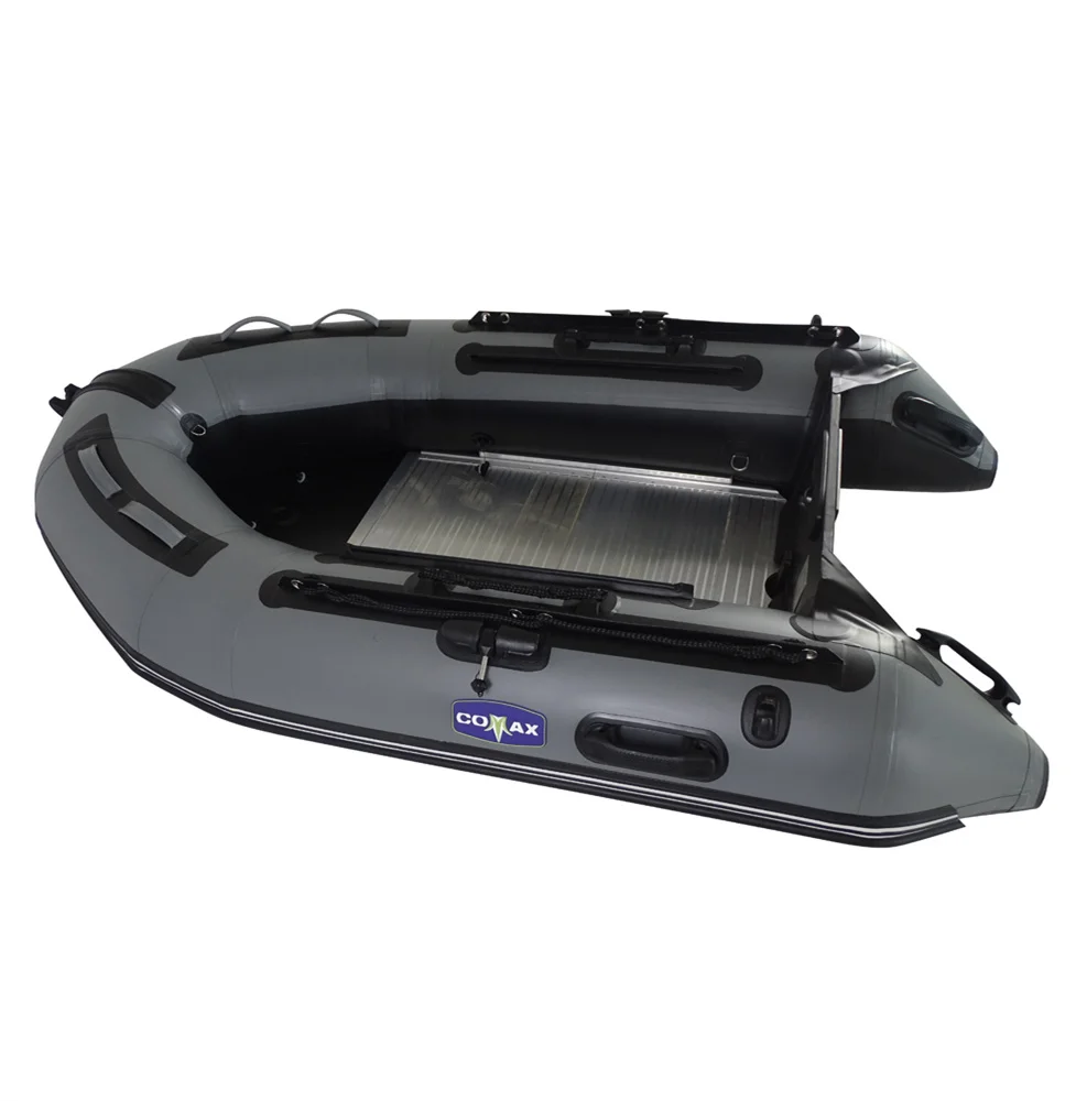 قارب قابل للنفخ 0.9 ملم PVC أرضية من الألومنيوم قارب صيد قابل للنفخ مع محرك